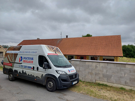 Izolace stropu zděného rodinného domu na Příbramsku